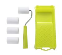 Lot de rouleaux de peinture en mousse, rouleau de peinture, kit de rouleau de peinture à couche légère haute densité avec brosse à rouleau, plateau de peinture et poignée, kit de rouleau de peinture
