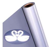 Lot de rouleaux de vinyle réfléchissant pour transfert de chaleur HTV - 30,5 x 2,1 m - Pour T-shirt, machine à repasser Cricut, Cameo