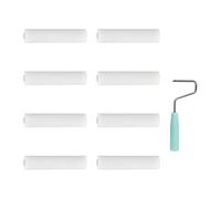 Lot de rouleaux en mousse avec poignée - Finition fine - Simple à utiliser - Pour peinture à base d'eau