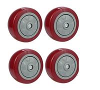Lot de roulettes à charge lourde, chariot pliant pivotant, plate-forme rotative, chariot à main, rouleaux for meubles industriels, 3/4/5 pouces, Pvc Anti-détournement(4 inch)