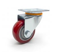 Lot de roulettes - Roues pivotantes silencieuses en polyuréthane anti-trace, haute débit, anti-corrosion, rotation à 360°, idéales pour chariots, étagères, établissements de travail, équipements (100