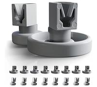 Lot de roulettes universelles pour lave-vaisselle, compatibles panier inférieur et supérieur - accessoires avec garantie remboursement 1 an - Rollen Bundle gris