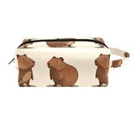 Lot de sacs de rangement pour femme avec motif animal mignon et drôle - Trousse de toilette à suspendre - Sac de voyage en cuir pour l'école, Multicolore 01., 8.2x3.1x3.5 in/21x8x9 cm
