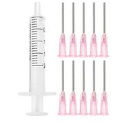 Lot de seringues applicatrices en plastique de 2 ml avec 10 aiguilles de distribution de 2,5 cm et 20 g pour le bricolage, la peinture acrylique, les bouteilles d'huile, les loisirs créatifs