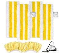 Lot de serpillères universelles pour nettoyeur vapeur Kärcher SC 2/3/4/5, avec 4 chiffons et 2 housses, système de fermeture , lavable