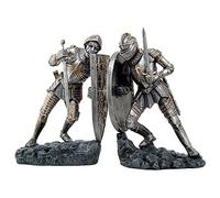 Lot de serre-livres de combat médiéval avec figurine de collection 20,3 cm de haut