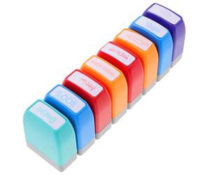 Lot de Set Tampons Colorés 8 Pièces, pour Enseignants, et Élèves | Plastique, Usage Éducatif, Feedback Varié, Sûr pour Garçon et Filles, Présent Utile, Fournitures Scolaires