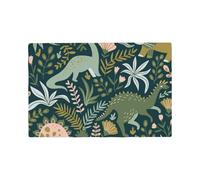 Lot de sets de table en lin lavables avec motif dinosaure - Taille unique