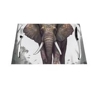 Lot de sets de table en PVC imprimé éléphant 45 x 30 cm, résistants à la chaleur, pour table de salle à manger, cuisine, fêtes