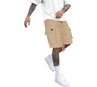 Lot de shorts cargo pour homme avec poches, short chino pour homme, vêtements de sport, coupe droite, short de travail court pour homme, taille élastique, en coton, décontracté, poche extérieure avec