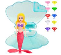 Lot de Sirène Sinkers Sirène pour Enfants Coquille Jouets de Plongée pour Piscine,Jouets Piscine Pierre Precieuse Petites Sirènes Jeux Piscine Cadeau pour Enfant Fille 3-12 Ans Entraînement sous-Marin
