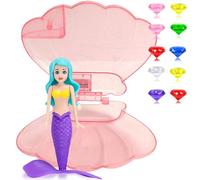 Lot de Sirène Sinkers Sirène pour Enfants Coquille Jouets de Plongée pour Piscine,Jouets Piscine Pierre Precieuse Petites Sirènes Jeux Piscine Cadeau pour Enfant Fille 3-12 Ans Entraînement sous-Marin
