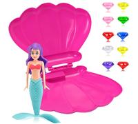 Lot de Sirène Sinkers Sirène pour Enfants Coquille Jouets de Plongée pour Piscine,Jouets Piscine Pierre Precieuse Petites Sirènes Jeux Piscine Cadeau pour Enfant Fille 3-12 Ans Entraînement sous-Marin
