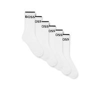 Hugo Boss Chaussettes 6P QS Stripe CC, lot de 6 courtes côtelées en coton mélangé Hommes