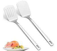 Lot de spatules en acier inoxydable - Spatule de 35 cm - Spatule de cuisine robuste avec haute résistance à la chaleur - Ustensiles de cuisine idéaux pour poissons, œufs, crêpes, lave-vaisselle