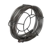 Lot de spirales de nettoyage de canalisations - Spirales à ressort de 22 mm - Raccord 7 m de long - En acier manganèse 65 - Galvanisé à chaud - Gris - Pour le nettoyage des tuyaux, le nettoyage des