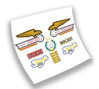 Lot De Stickers Moto Classique Ducati 24 Heures 1ère Serie