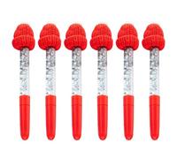 Lot de stylos à bille avec motif de Noël, expérience d'écriture lisse, corps léger, décoration festive, école, bureau, utilisation de stylos à bille de Noël