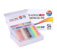 Lot de stylos à encre gel acrylique, marqueurs 3D à paillettes avec pointe fine de 1 mm pour la peinture et le coloriage sur tissu, céramique, bois, scrapbooking, projets artistiques scolaires
