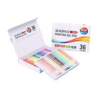 Lot de stylos à encre gel acrylique - Marqueurs de coloriage rétractables avec pointe de 1 mm - Pour croquis, journal, écriture, gribouillage pour la maison et l'école