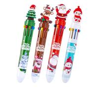 Lot de stylos à gel - Poignée antidérapante mignonne | stylos 10 couleurs avec thème Père Noël et bonhomme de neige - Pour dessiner signer tenir un journal prendre des notes Scrapbooking Garçons