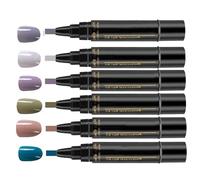 Lot de stylos à ongles pour lignes précises, stylo de retouche gel avec pointe pinceau fine (0,5 mm), sèche en 60 secondes, contenu de 8 ml par stylo, pour French Tips, motif floral et ongles dégradés