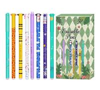 Lot de stylos gel-effaçables - Erasable Ink Pens avec encre effaçable thermosensible, une variété de couleurs d'encre et de designs de tige pointe de 0,7 mm (8 stylos effaçables boîte-a)