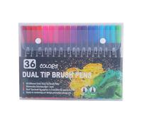 Lot de stylos pinceaux souples à double pointe - 12 couleurs vives pour l'art, la calligraphie et les croquis, encre à base d'alcool sans bavure pour étudiants et artistes, parfait pour les débutants