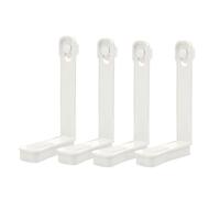 Lot de supports de drap de lit, 9,5 x 17,5 x 3 cm, sangles d'angle élastiques, pinces de serrage pour toutes les tailles de matelas et de couvre-lit, blanc