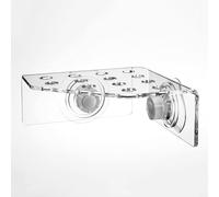 Lot de supports de fragment de corail pour aquarium d'eau de mer, 1 étagère avec 5 supports, base acrylique pour l'élevage de coraux vivants et accessoires de récif, transparent (CRB-13)