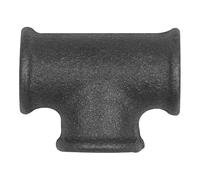 Lot de T 130, 3 x Rp 3/4 i, fonte noire, température de fonctionnement -20 °C à 300 °C, ISO 7-1