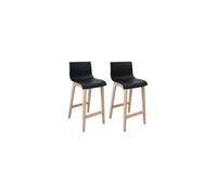 Lot de tabourets de bar en chêne 65cm TANNA