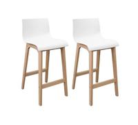 Lot de tabourets de bar en chêne 65cm TANNA