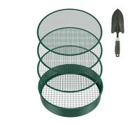 Lot de tamis à compost | Tamis de sol de jardin - Ensemble de filtres en maille pour jardin en métal - Serre agricole avec 4 filtres en maille et pelle pour la famille, les amis