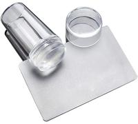 Lot de tampons à ongles doux et transparents - 1 grattoir - Joli et pratique