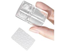 Lot de tampons à ongles en silicone transparent avec grilles d'alignement pour des illustrations précises et design réutilisable pour ongles de voyage