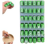Lot de tampons en argile pour poterie en argile, tampons en argile polymère, lettres de l'alphabet majuscules et minuscules, cadeau créatif pour artistes et débutants (lettres de l'alphabet et