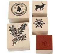 Lot de tampons en bois - Noël - 5 pcs G