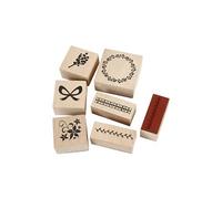 Lot de tampons en bois - Ornements - 7 pcs