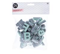 Lot de tampons en caoutchouc mousse lettres et chiffres police Helvetica