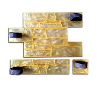 Lot de tampons en polyuréthane - Motif granite - Pierre décorative - Béton et ciment - Texturant