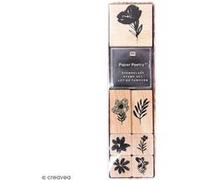 Lot de tampons Nature - Fleurs - 7 tampons et 1 encreur