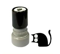 Lot de tampons ronds auto-encreurs 2026 motif chat - Mini tampons rétro réutilisables pour scrapbooking, journal, fabrication de cartes, lettres