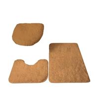 Lot de Tapis de Bain 50x83cm 3-Piece Toilet Set Bathroom Anti Slip Carpet Style Cover Solid Color Bath Mat Colorful Optional Household(Brown)