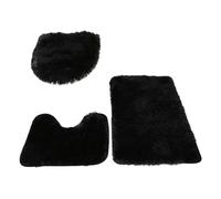 Lot de Tapis de Bain Bathroom Non-Slip Rug Set Contour Mat Toilet Cover 3 Piece Soft Backing Solid(Color4)