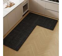 Lot de tapis de cuisine anti-fatigue, tapis de sol rembourrés antidérapants, 4 mm d'épaisseur, résistant à l'eau pour cuisine d'angle, buanderie et entrée