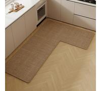 Lot de tapis de cuisine anti-fatigue, tapis de sol rembourrés antidérapants, 4 mm d'épaisseur, résistant à l'eau pour cuisine d'angle, buanderie et entrée