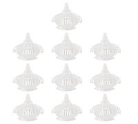 Lot de tapis de drainage en maille en polypropylène en forme de cône pour pot de fleurs - Tapis de grille inférieur respirant pour pots de fleurs, joint d'étanchéité réutilisable avec stabilité d'aile