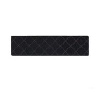 Lot de tapis d'escalier d'intérieur antidérapants en polyester pour les familles avec des chiens, des personnes âgées ou des tout-petits à la maison (noir classique) 40 x 20 cm