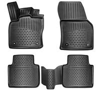Lot de tapis en caoutchouc design 3D pour Skoda Kodiaq à partir de 2016 - Bord extra haut de 5 cm